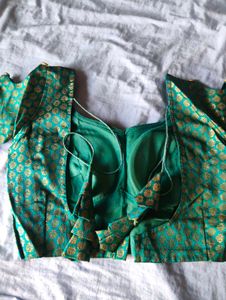 Green &amp; Gold Brocade lehanga
