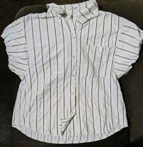 Chic Striped Button-Up Top