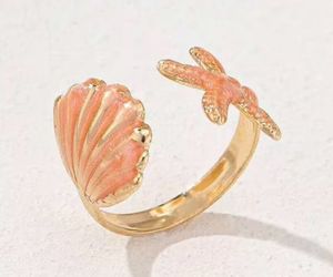 Seashell &amp; Starfish Ring