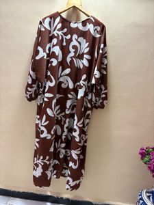 Boho Brown Floral Maxi Dress