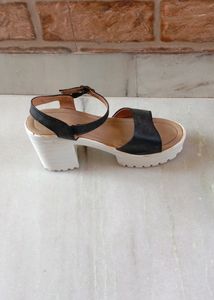 White Black Sendal For Women