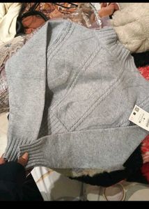 Cropped Knit Sweater
