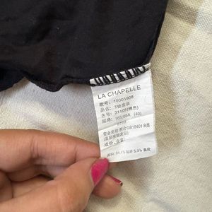 Cute Polka Dot Lace Trim Top