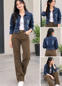 Stylish Embellished Denim Jacket