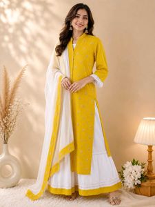 Yellow Kurta Set with Dupatta