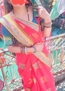 Beautiful Pink Cotton Saree