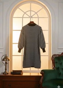 Striped Midi Sweater Dress