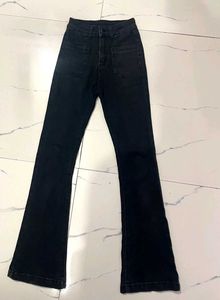 Black High-Waisted Flare Jeans