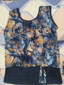 Stylish Tie-Dye Star Print Top