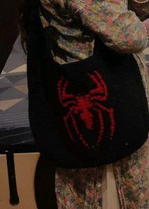 Handmade Spider-Man Crochet Sling Bag