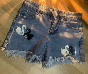 Very Stylish Denim Swan Shorts