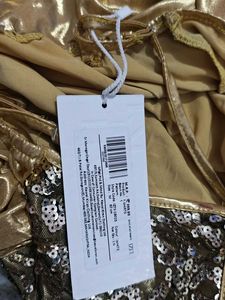 Gold &amp; Black Embellished Gown