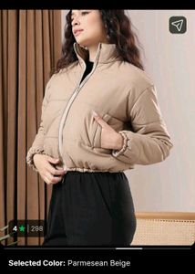 Stylish Beige Puffer Jacket