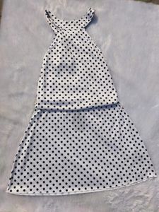 Polka Dot Halter Neck Dress