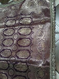 Elegant Purple Banarasi Silk Saree