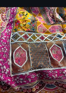 Mustard yellow Gota Patti suit set