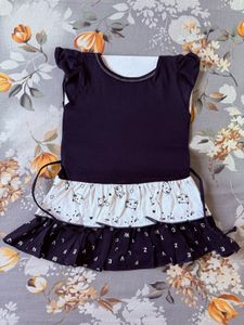 Cute Baby Girl's Milk Theme Dress