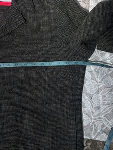 Charcoal Grey Linen Blend Suit Set