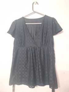 HnM Quality Black Lace Wrap Top