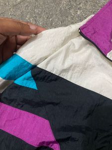 Retro 80s USA colorblock Windbreaker Jacket