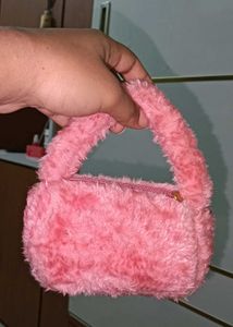 Pink Fuzzy Handbag