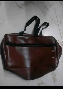 Classic Brown Faux Leather Handbag