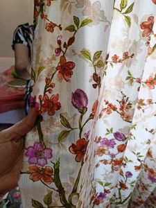 Floral Print Curtains set of 3,freebie with this