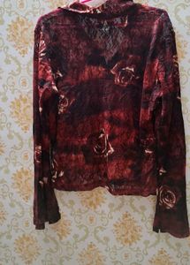 Vintage Floral Print Blouse
