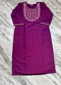 Elegant Purple Kurta Pant Set