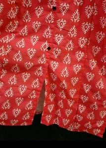 Stylish Tomato red Printed Kurta Set
