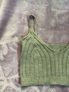 Knit Grey Crop Top