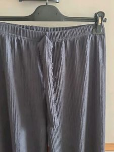Casual Grey Textured Trousers
