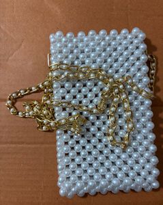 Pearl Beaded Clutch Bag