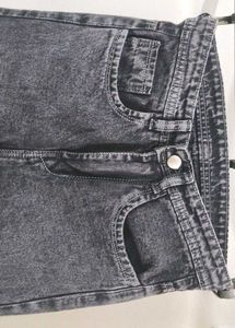 Grey Wash Wide Leg Jeans