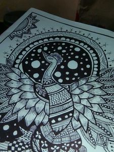 Intricate Peacock Mandala Art