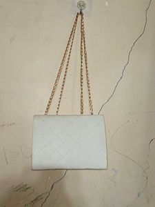 Quilted Chain Sling Bag