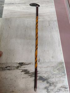 Men Standing Supporting Stick For Elder People