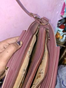 Stylish Burgundy Fringed Handbag