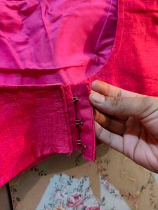 Vibrant Pink Silk Blouse