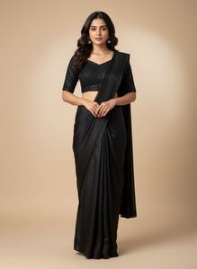 Elegant Black Sequin Blouse with tag