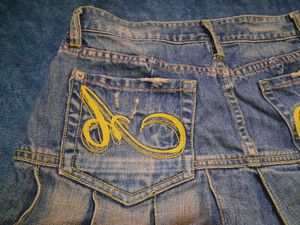 Y2K Denim Pleated Mini Skirt
