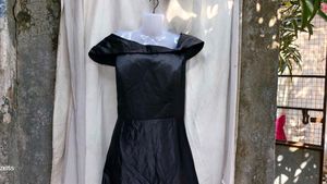 I. Elegant Black Off-Shoulder Gown