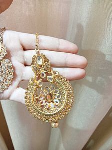 Gold Plated Maang Tikka Set