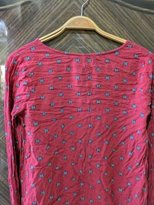 Abercrombie &amp; Fitch Red Floral Top