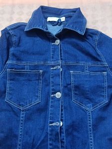 Classic Blue Denim Button-Up Dress