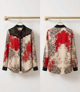 printed silk top🌹