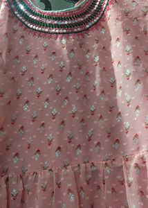 Pink Printed Long Frock