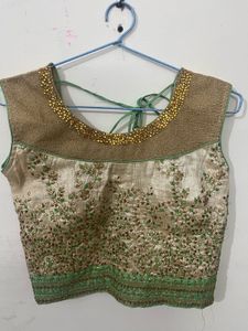Embroidered Silk Blend Blouse
