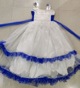 Blue &amp; White Princess Frock
