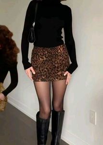 Leopard Print Mini Skirt